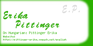 erika pittinger business card